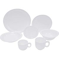 Nikita 28pc White 1300° Durable Porcelain Dinnerware Set