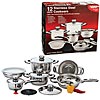 Chef's Secret 12pc 9-Ply Heavy-Gauge Stainless Steel Cookware Set