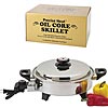 Precise Heat 1300 Watts 3.5qt T304 Stainless Steel Oil Core Skillet