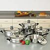 HealthSmart 10pc 12-Element T304 Stainless Steel Cookware Set